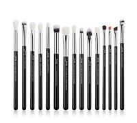 Jessup Juego de Brochas de Maquillaje 15 piezas Pinceles Sombra Ojos Profesional Negro Sintético Natural Pinceles para Delineador Cejas Corrector Mezclar Ojos T177
