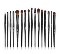 Jessup Set de Brochas para Ojos 16 Piezas, Brochas de Maquillaje Ojos Veganas de Fibra Sintética para Sombras, Difuminado, Delineador, Corrector y Polvo, Negro T272