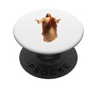 Jesucristo Brazos Abiertos Salvador del Mundo Cristiano PopSockets PopGrip Adhesivo