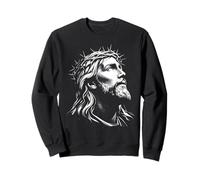 Jesucristo Cara con Corona de Espinas Dios Biblia Sudadera