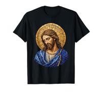 Jesucristo Catedral Estilo Icono Cristiano Arte Sacro Fe Camiseta