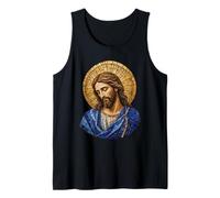 Jesucristo Catedral Estilo Icono Cristiano Arte Sacro Fe Camiseta sin Mangas