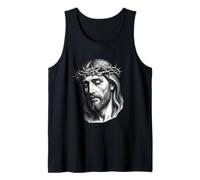 Jesucristo con Corona y Espinas Retrato doloroso Camiseta sin Mangas