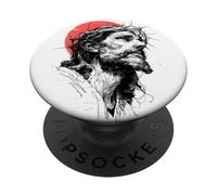 Jesucristo Corona de Espinas Fe Cristiana Religiosa PopSockets PopGrip Adhesivo