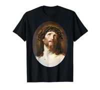 Jesucristo Coronado de Espinas Pintura Guido Reni 1622 Camiseta gráfica económica, Hombre, Negro, S