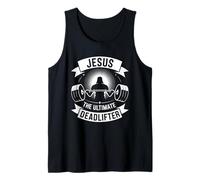 Jesucristo Deadlifter Camiseta Cristianismo Gimnasio Fitness Camiseta sin Mangas