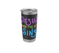 Jesucristo Dios Cristiano Feliz Pascua Hombre Mujer Niñas Niños Vaso térmico de acero inoxidable de doble pared