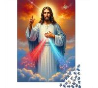 Jesucristo Divino Mercy 1000 Piezas Cartón Resistente Rompecabezas Premium Amantes De La Familia Alivio del Estrés Regalos Paquete De Valor 52x38cm/1000pcs