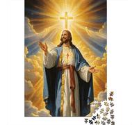 Jesucristo Divino Paquete De 1000 Piezas Papel Ecológico Entrenamiento Cerebral Fácil De Limpiar Portátil Rompecabezas Atractivo 52x38cm/1000pcs