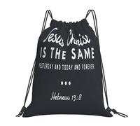 Jesucristo Es El Mismo Ayer, Hoy Y Siempre. Cristianismo Mujer Hombre Bolsa De Deporte Impermeable Bolsa De Gimnasio Casual Mochila Con Cordón Para Baloncesto Natación Fútbol