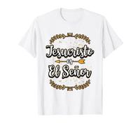 Jesucristo Es El Señor Mensajes Cristianos Regalo Camiseta, Hombre, Blanco, 6XL