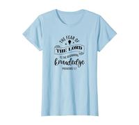 Jesucristo Fe Cristianismo Iglesia Camiseta, Mujer, Azul Bebé, S