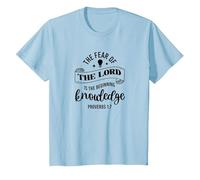 Jesucristo Fe Cristianismo Iglesia Camiseta, Niños, Azul Bebé, 10 años