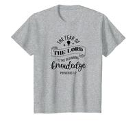Jesucristo Fe Cristianismo Iglesia Camiseta, Niños, Gris Jaspeado, 6 años