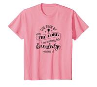 Jesucristo Fe Cristianismo Iglesia Camiseta, Niños, Rosado, 6 años