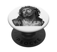 Jesucristo Fuego Pagano Ídolos Fe Biblia Dios PopSockets PopGrip Adhesivo