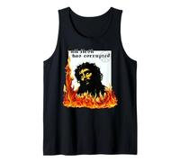 Jesucristo Fuego Pecado Original TxRxP Herejía Dios Metalero Camiseta sin Mangas