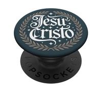 Jesucristo - Hijo de Dios Gótico Fe Diseño PopSockets PopGrip Adhesivo