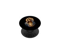 Jesucristo Manto Azul Icono Sagrado Fe Obra De Arte PopSockets PopGrip Adhesivo