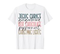 Jesucristo Pan de Jengibre Chocolate Caliente Menta Navidad Camiseta
