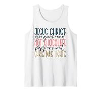 Jesucristo Pan de Jengibre Chocolate Caliente Menta Navidad Camiseta sin Mangas