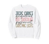 Jesucristo Pan de Jengibre Chocolate Caliente Menta Navidad Sudadera