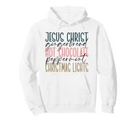 Jesucristo Pan de Jengibre Chocolate Caliente Menta Navidad Sudadera con Capucha