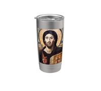 Jesucristo Pantocrátor Icono del Monasterio de Santa Catalina Vaso térmico de acero inoxidable de doble pared