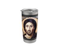 Jesucristo Pantocrátor Icono Monasterio de Santa Catalina Vaso térmico de acero inoxidable de doble pared