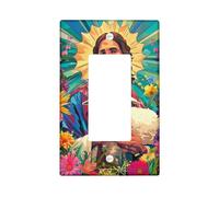 Jesucristo - Placas de cubierta para interruptor de luz, diseño floral de primavera para acentos de pared, placas de pared termoplásticas, estilo sagrado decorativo, balancín individual de tamaño