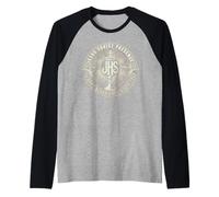 Jesucristo Presencia Cuerpo Sangre Alma Divinidad Religioso Camiseta Manga Raglan