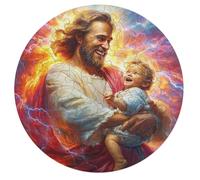 Jesucristo - Religión 68 Piezas Rompecabezas Infantil Animales Formas Especiales fe Puzzle Niños Kinder Können Es Nicht Machen Educativo Portátil Regalo 68 PCS
