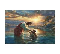 Jesucristo - Religión Puzzle 1000 Piezas Educativo Impresión HD fe Juego De Rompecabezas para Familia Entretenimiento Inteligente Construir Maquetas 1000 PCS