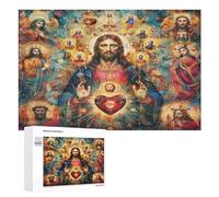 Jesucristo - Religión Puzzle 1000 Piezas Juguete Educativo Familiar convicción Fe 3D Rompecabezas para Niños A 14 Años Y Adultos Desafío Impossible DIY Creativo 1000 PCS