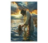 Jesucristo - Religión Puzzle 1000 Piezas Obra De Arte Premium convicción Fe Rompecabezas Familiar para Adultos Aliviar Estrés Decoración Hogar Moderno 1000 PCS
