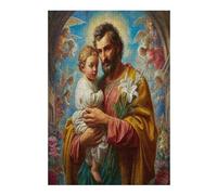 Jesucristo - Religión Puzzle 300 Piezas Aliviar Estrés 3D fe Rompecabezas Familiar para Hombres Y Mujeres Obra De Arte Decorativo Hogar 300 PCS