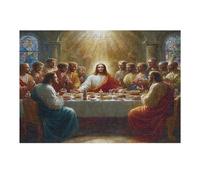 Jesucristo - Religión Puzzle 300 Piezas Cartón Resistente fe Rompecabezas Familiar para Toda La Familia Juguete Educativo 3D Maquetas Construir 300 PCS
