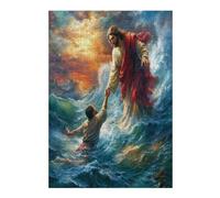 Jesucristo - Religión Puzzle 300 Piezas Obra De Arte Familiar Coleccionable fe Rompecabezas 3D para Hombres Y Mujeres Juguete Educativo Desafío Intelectual 300 PCS