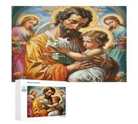 Jesucristo - Religión Puzzles 1000 Piezas 3D Creativo convicción Fe Obra De Arte Rompecabezas Familiar para Niños Y Adultos A 12 Años Desafío Intelectual Decoración Hogar 1000 PCS