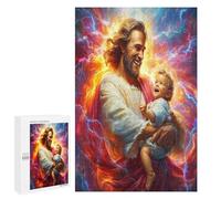 Jesucristo - Religión Puzzles 1000 Piezas 3D Creativo fe Obra De Arte Rompecabezas Familiar para Niños Y Adultos A 12 Años Desafío Intelectual Decoración Hogar 1000 PCS