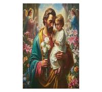 Jesucristo - Religión Puzzles 1000 Piezas Alivio Estrés Familiar fe Rompecabezas 3D para Toda La Familia Juguete Educativo Desafío Intelectual 1000 PCS