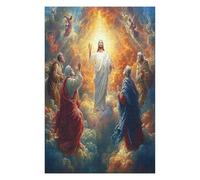Jesucristo - Religión Puzzles 1000 Piezas Construir DIY 3D Sin Pegamento fe Rompecabezas para Adultos Maquetas Educativas Aliviar Estrés Estera Portátil 1000 PCS