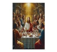 Jesucristo - Religión Puzzles 300 Piezas Construir DIY 3D Sin Pegamento fe Rompecabezas para Adultos Maquetas Educativas Aliviar Estrés Estera Portátil 300 PCS