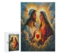 Jesucristo - Religión Puzzles 300 Piezas Familiar Colorido convicción Fe Entretenimiento Creativo 3D para Adultos Y Niñas Desafío Impossible DIY Moderno Decoración 300 PCS