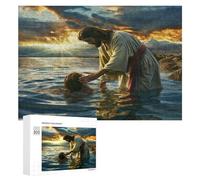 Jesucristo - Religión Puzzles 300 Piezas Obra De Arte 3D Familiar convicción Fe Rompecabezas Colorido para Adultos Y Niños A 12 Años DIY Moderno Aliviar Estrés 300 PCS