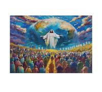 Jesucristo - Religión Puzzles 300 Piezas Obra De Arte 3D Familiar convicción Fe Rompecabezas para Adultos Aliviar Estrés Decoración Hogar Moderno DIY 300 PCS