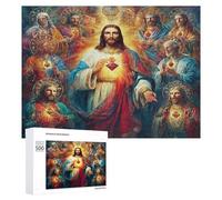Jesucristo - Religión Puzzles 500 Piezas Construir DIY 3D fe Maquetas Educativas para Niños A 12 Años Y Adultos Desafío Intelectual Decoración Hogar 500 PCS