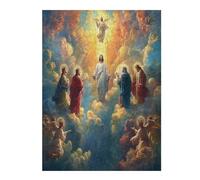 Jesucristo - Religión Puzzles 500 Piezas Construir DIY 3D Sin Pegamento fe Rompecabezas para Adultos Maquetas Educativas Aliviar Estrés Estera Portátil 500 PCS