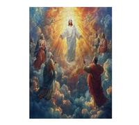 Jesucristo - Religión Puzzles 500 Piezas Construir DIY 3D Sin Pegamento fe Rompecabezas para Adultos Maquetas Educativas Aliviar Estrés Estera Portátil 500 PCS