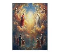 Jesucristo - Religión Puzzles 500 Piezas Construir DIY 3D Sin Pegamento fe Rompecabezas para Adultos Maquetas Educativas Aliviar Estrés Estera Portátil 500 PCS